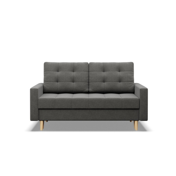 Sofa skandynawska, pikowana, NUBO, 152x92x92 cm, ciemny szary | TYLETEGOTU 773351