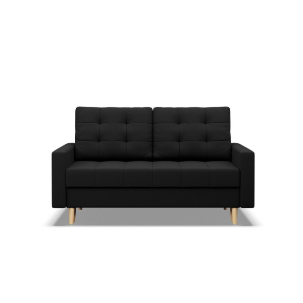 Sofa skandynawska, pikowana, NUBO, 152x92x92 cm, czarny | TYLETEGOTU 773357