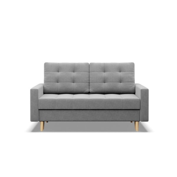 Sofa skandynawska, pikowana, NUBO, 152x92x92 cm, jasny szary | TYLETEGOTU 773281