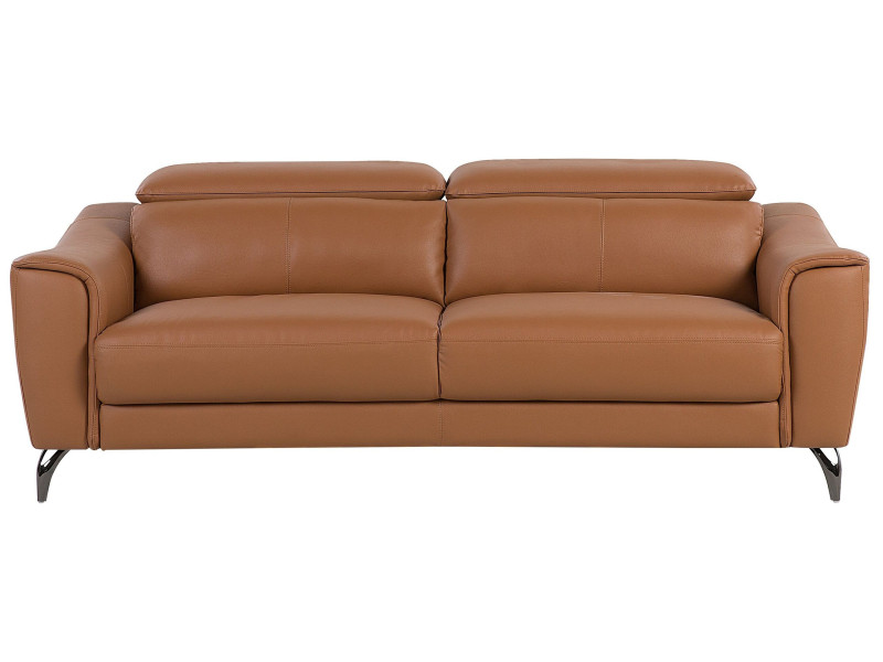Sofa skórzana złoty brąz retro kanapa 191266
