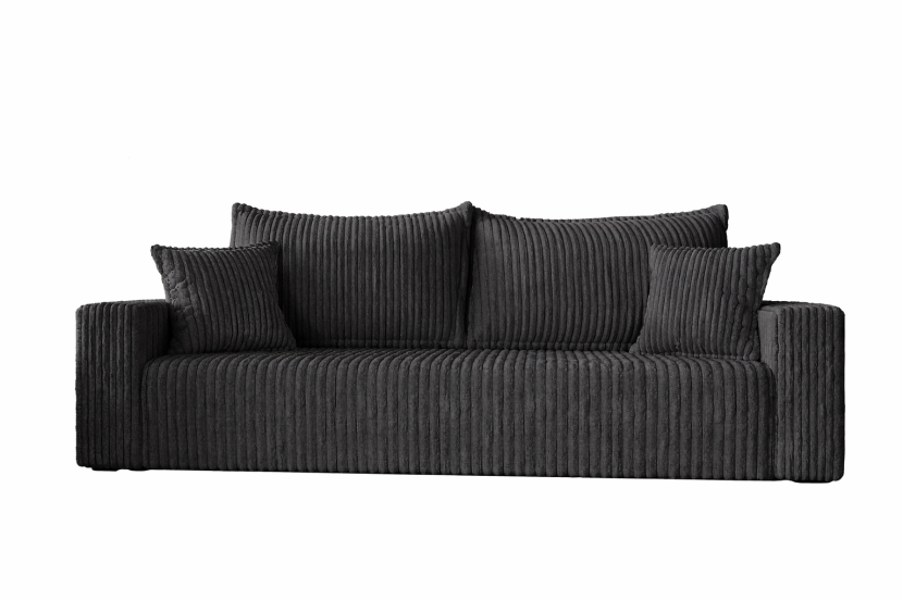 Sofa SOFIA czarny funkcja spania sztruks 927946