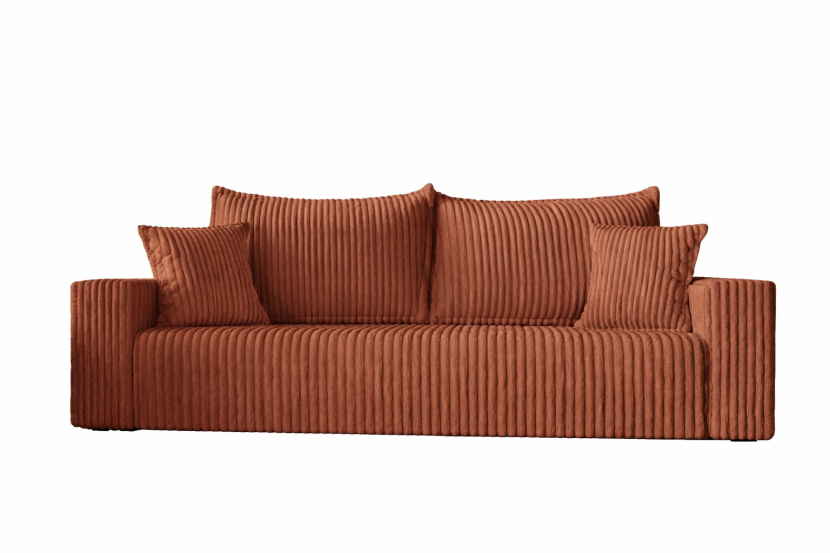 Sofa SOFIA miedziany funkcja spania sztruks 927939