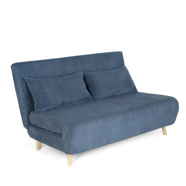 Sofa SOLACE 2-osobowa, z funkcją spania sztruksowa 140x91x84 cm HOMLA 958858