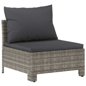 Sofa środkowa Szary Technorattan middle vidaXL 372311 Sofa środkowa Szary Technorattan middle vidaXL 372311