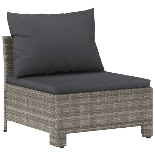 Sofa środkowa Szary Technorattan middle vidaXL 372311