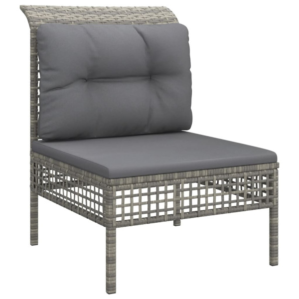 Sofa środkowa Szary Technorattan sofa środkowa vidaXL 372324