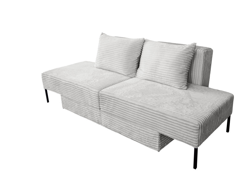 Sofa, system wielofunkcyjny MOOKA 4w1, tkanina Velo Jasnoszary 725924