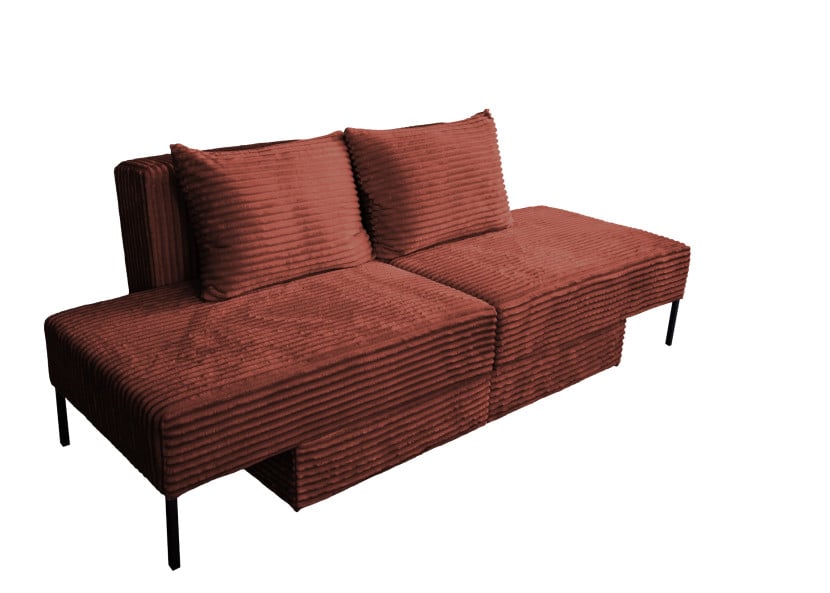 Sofa, system wielofunkcyjny MOOKA 4w1, tkanina Velo Miedziany 725926