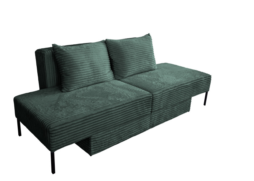 Sofa, system wielofunkcyjny MOOKA 4w1, tkanina Velo Zielony 725936