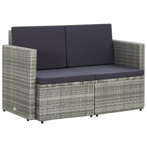 Sofa Szary Technorattan vidaXL 509928 Sofa Szary Technorattan vidaXL 509928