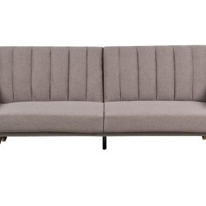 Sofa tapczan rozkładana jasnobrązowa tapicerowana 281234 Sofa tapczan rozkładana jasnobrązowa tapicerowana 281234