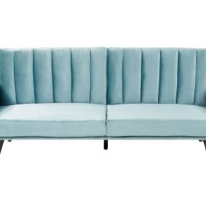Sofa tapczan rozkładana jasnoniebieska welur 191359 Sofa tapczan rozkładana jasnoniebieska welur 191359