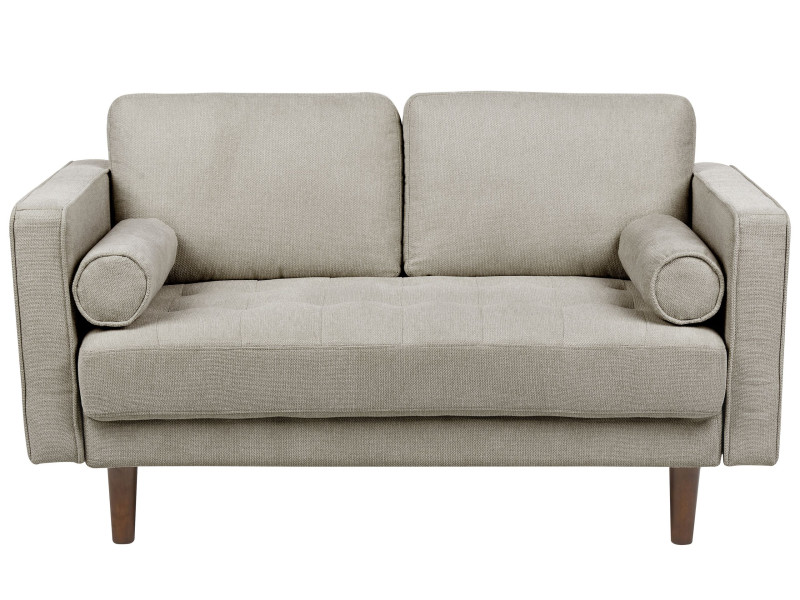 Sofa tapicerowana 2-osobowa brązowoszara 189423