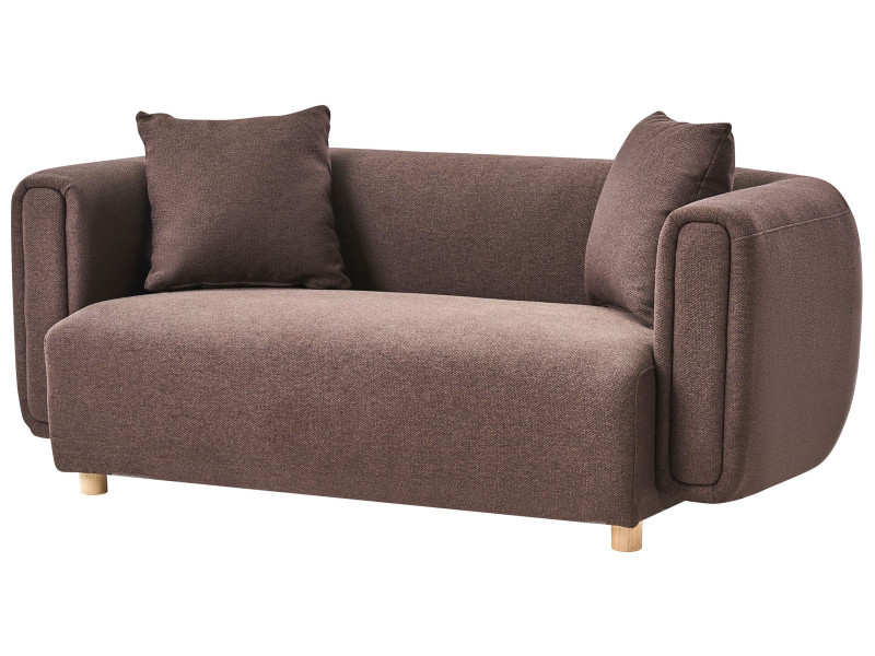 Sofa tapicerowana 2-osobowa ciemnobrązowa 806464