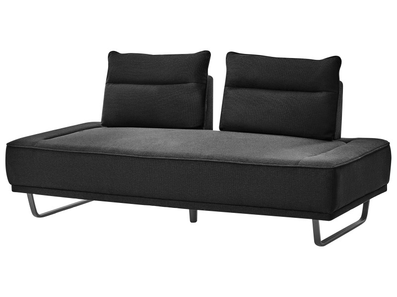 Sofa tapicerowana 2-osobowa czarna 816149