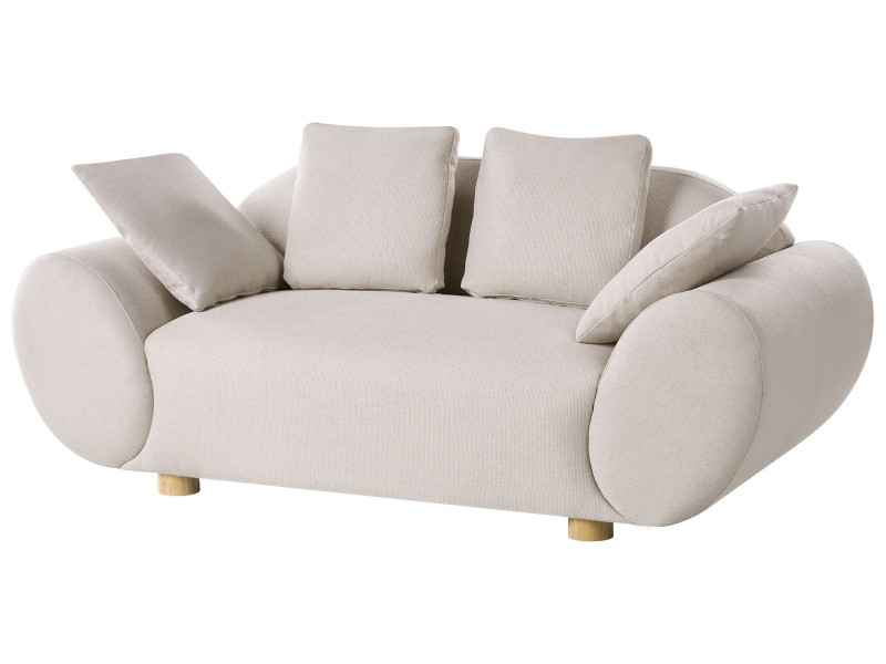 Sofa tapicerowana 2-osobowa jasnobeżowa 806445