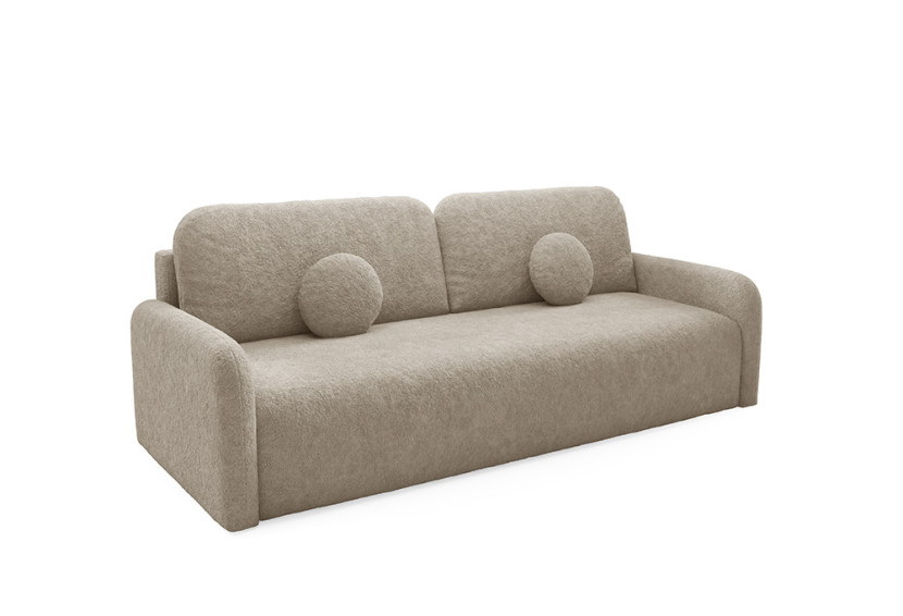 Sofa tapicerowana RAVIO z funkcją spania Beżowy 938520