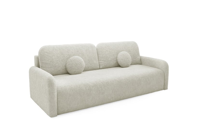 Sofa tapicerowana RAVIO z funkcją spania Kremowy 938519