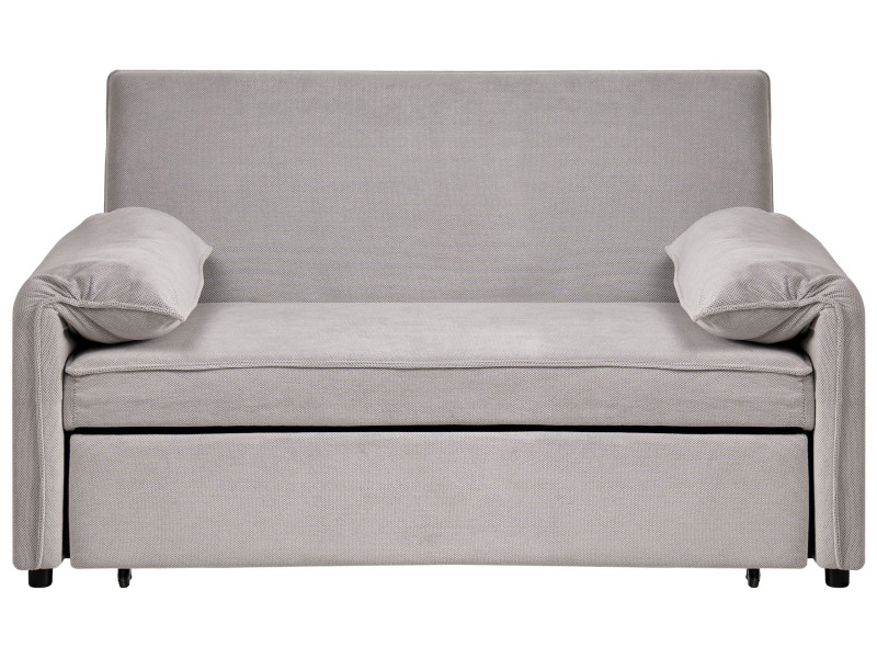 Sofa tapicerowana rozkładana dwuosobowa z funkcją spania szara 851564