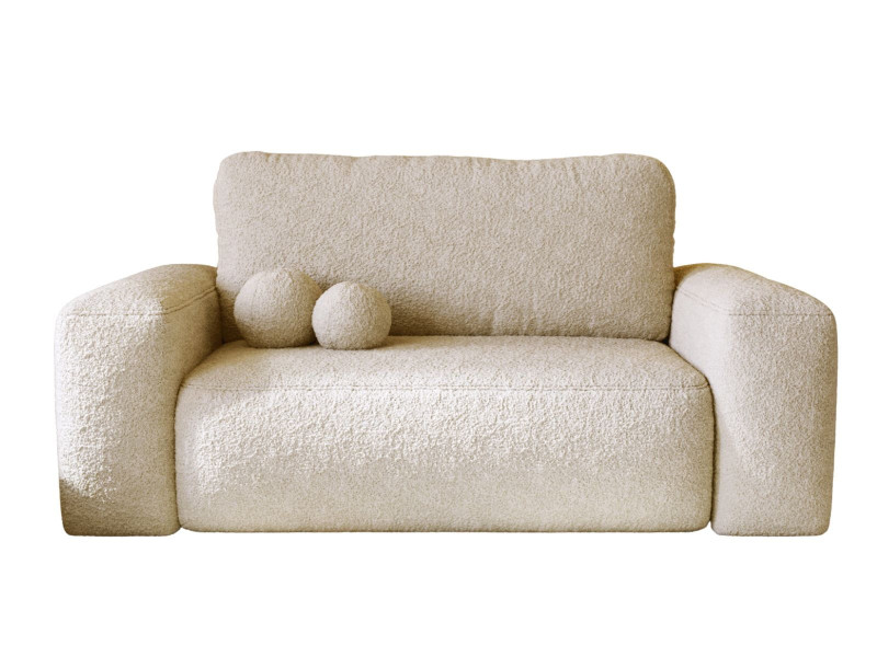 Sofa tapicerowana z funkcją rozkładania kremowa TEDIS 986096