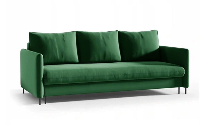 Sofa tapicerowana z funkcja spania BELIS - zielony / R38 330170