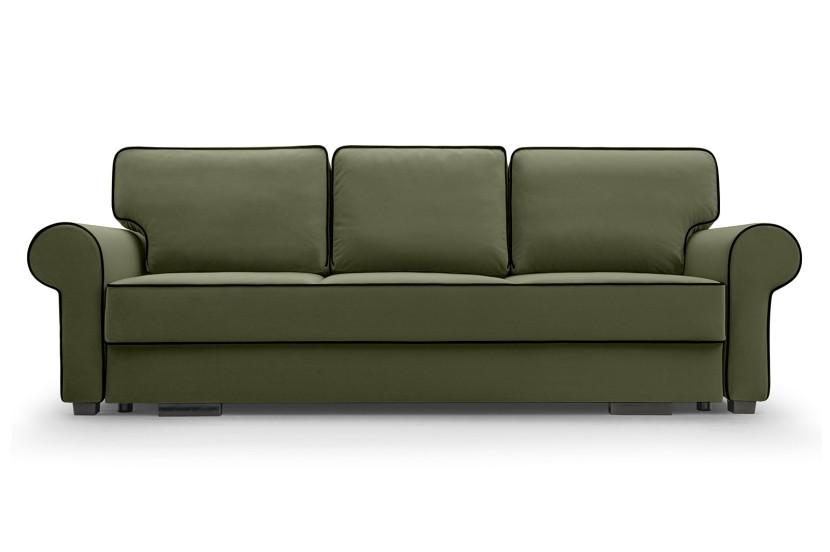 Sofa TIAGO MATT VELVET38+99 butelkowa zieleń+czarny 357685