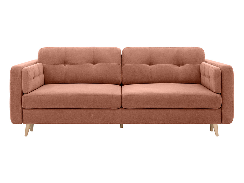 Sofa trzyosobowa CORNET rozkładana z pojemnikiem terakota 1003806