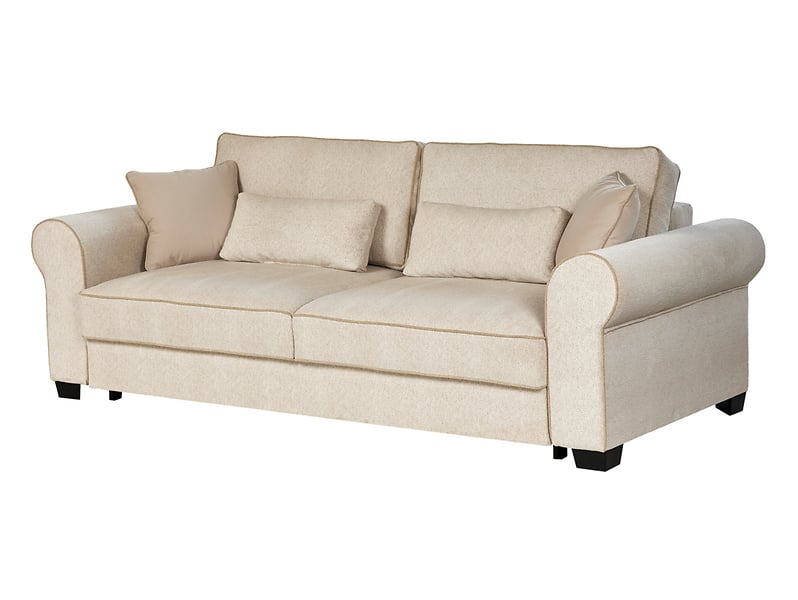Sofa trzyosobowa Elizabeth z funkcją spania i pojemnikiem beżowa 310777