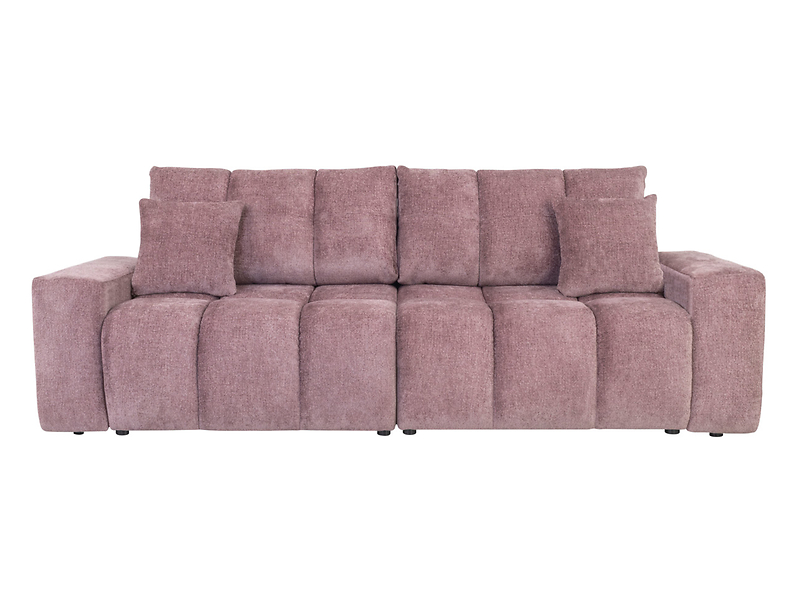 Sofa trzyosobowa Evora rozkładana z pojemnikiem różowa 208052