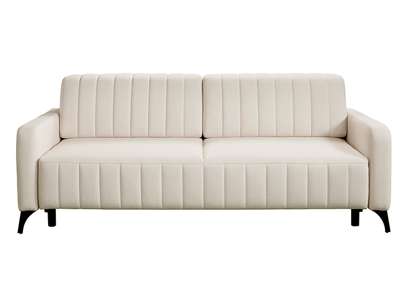 Sofa trzyosobowa Hera rozkładana z pojemnikiem kremowa 470561