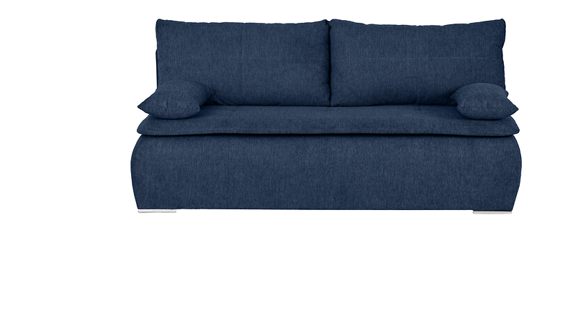 Sofa trzyosobowa Janet z funkcją spania i pojemnikiem plecionka niebieska 355289