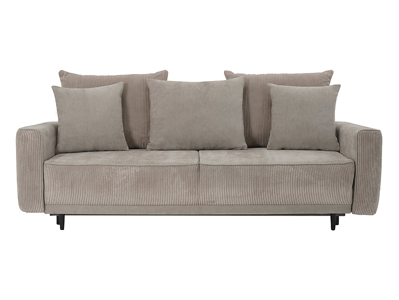 Sofa trzyosobowa Larisa 2 rozkładana z pojemnikiem szenilowa beżowa 808793