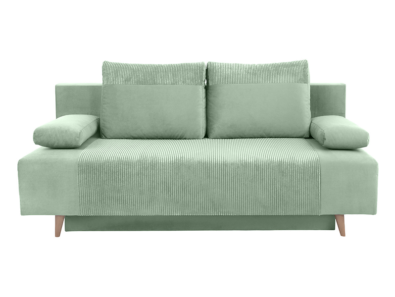 Sofa trzyosobowa Leon rozkładana z pojemnikiem zielona 381818