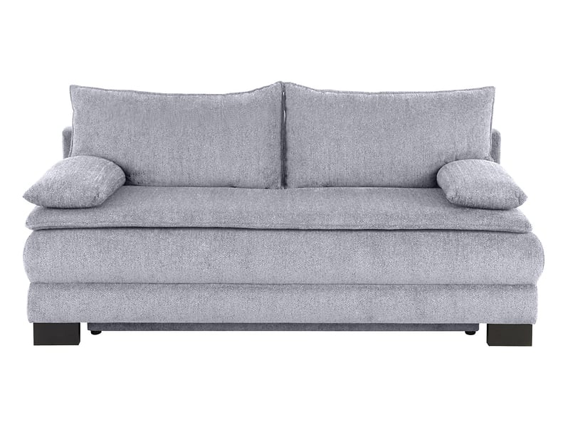Sofa trzyosobowa Lindon rozkładana z pojemnikiem szenilowa szara 714066
