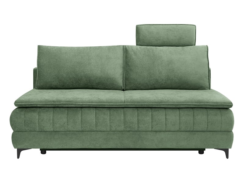 Sofa trzyosobowa Lumbro rozkładana z pojemnikiem ciemnozielona 1008278