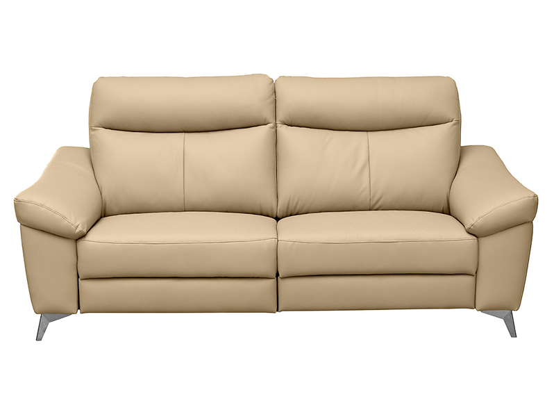 Sofa trzyosobowa Luna 3 nierozkładana skóra naturalna beżowa 43189