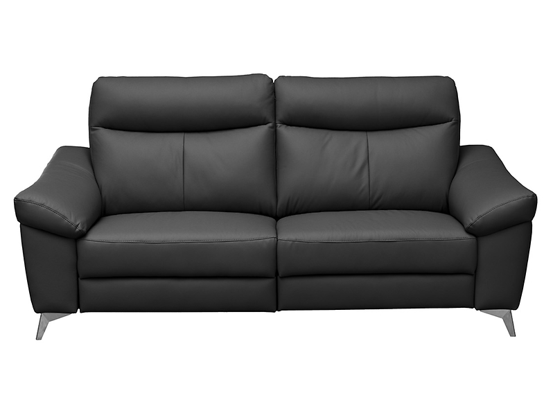 Sofa trzyosobowa Luna 3 nierozkładana skóra naturalna czarna 43191