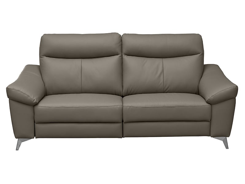 Sofa trzyosobowa Luna 3 nierozkładana skóra naturalna szara 43168