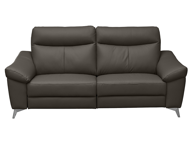 Sofa trzyosobowa Luna 3 z funkcją relaks skóra naturalna brązowa 43194