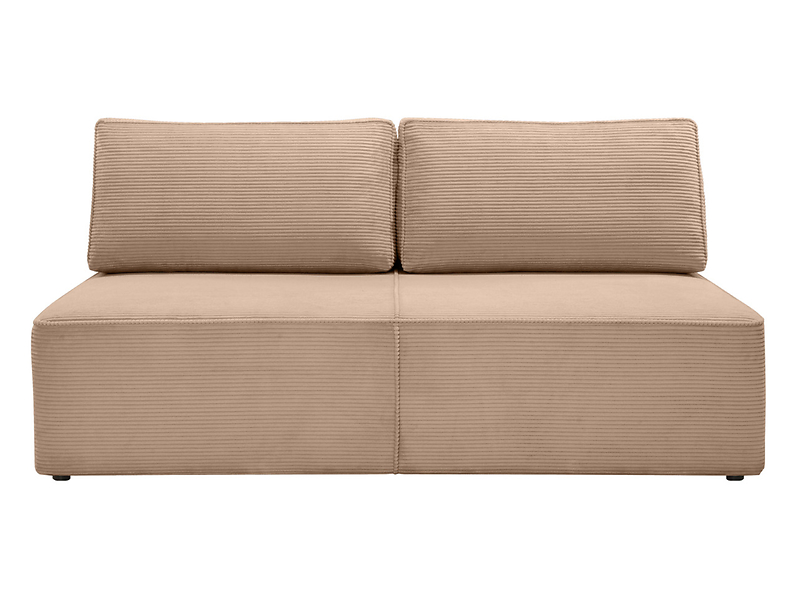 Sofa trzyosobowa Meloria rozkładana z pojemnikiem sztruksowa brązowa 994759