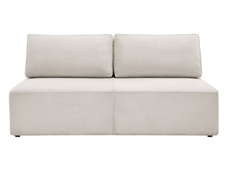 Sofa trzyosobowa Meloria rozkładana z pojemnikiem sztruksowa szara 994761