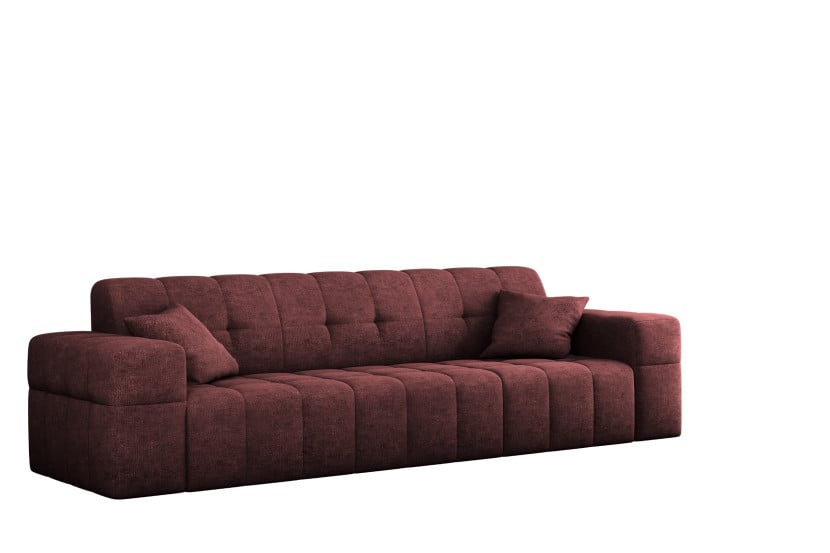Sofa trzyosobowa NIMES, tkanina Perfect Harmony, Bordowy 679486