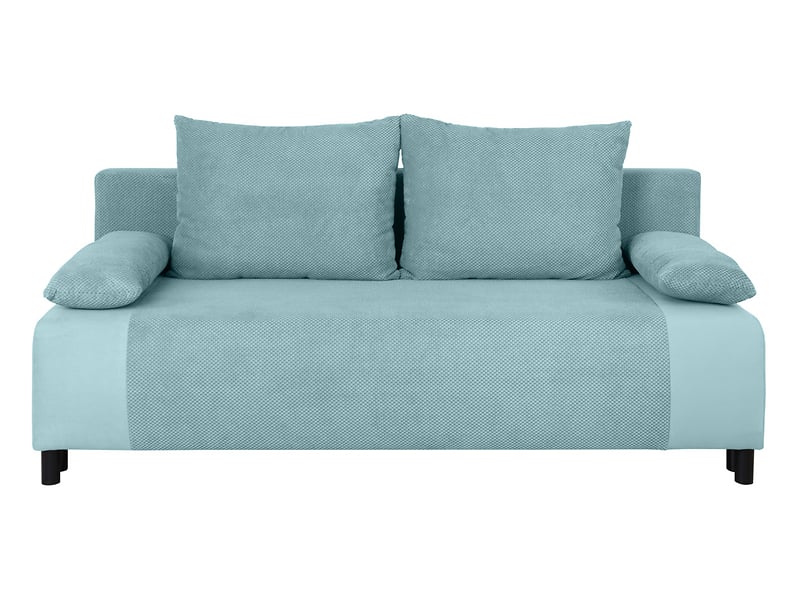 Sofa trzyosobowa Nius rozkładana z pojemnikiem miętowa 712375