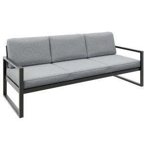 Sofa trzyosobowa ogrodowa STELLA jasny szary – metalowy 1022624 Sofa trzyosobowa ogrodowa STELLA jasny szary – metalowy 1022624