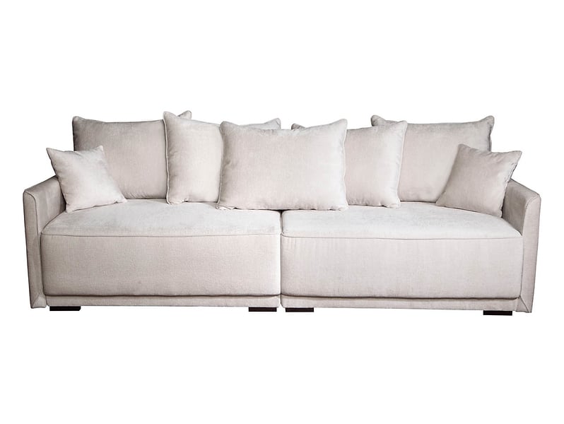 Sofa trzyosobowa Oso Big rozkładana z pojemnikami tkanina beżowa 131039