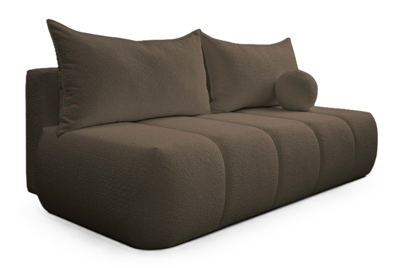 Sofa trzyosobowa PIANO z funkcją spania Ciemnobrązowy 509560