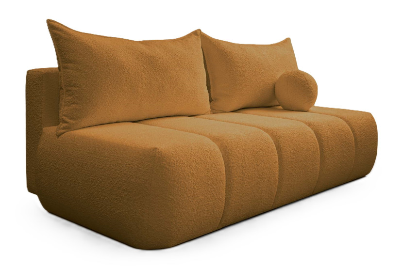 Sofa trzyosobowa PIANO z funkcją spania Złoty 509595