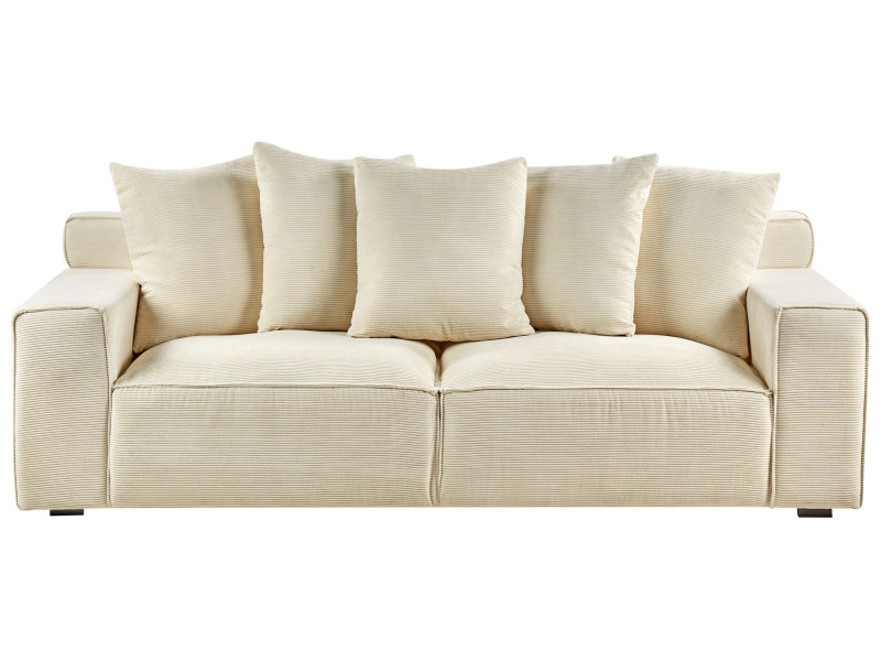 Sofa trzyosobowa poduszki beżowa 338121