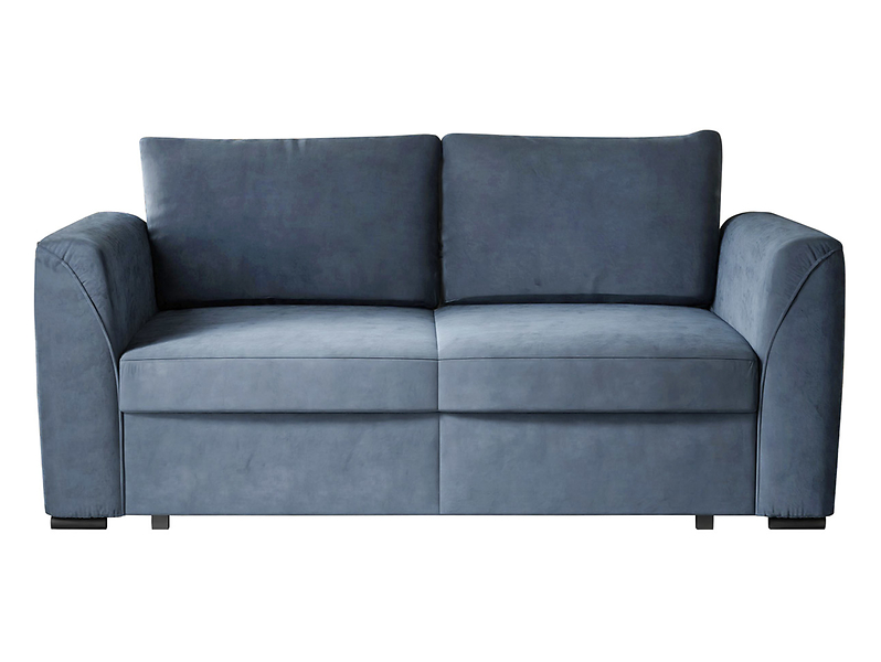 Sofa trzyosobowa Rania rozkładana welurowa niebieska 185102