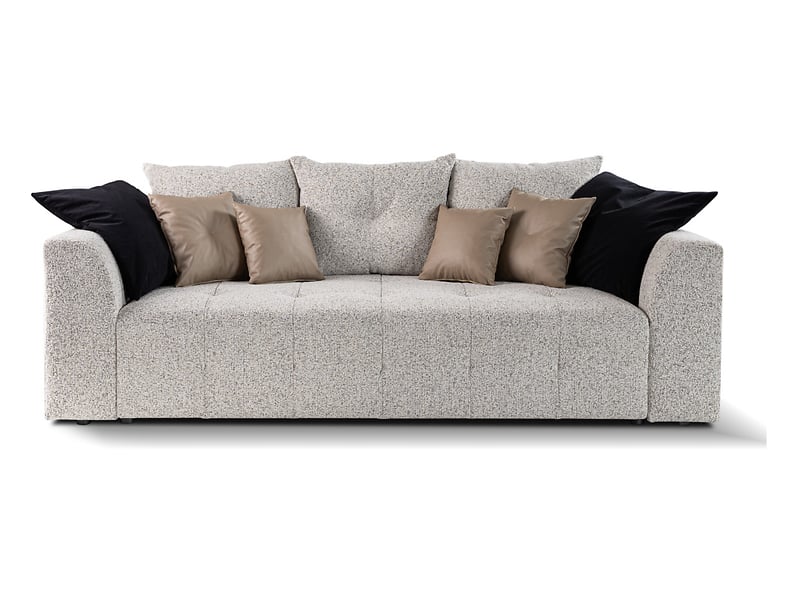 Sofa trzyosobowa Royal IV rozkładana z pojemnikiem plecionka beżowa 412968